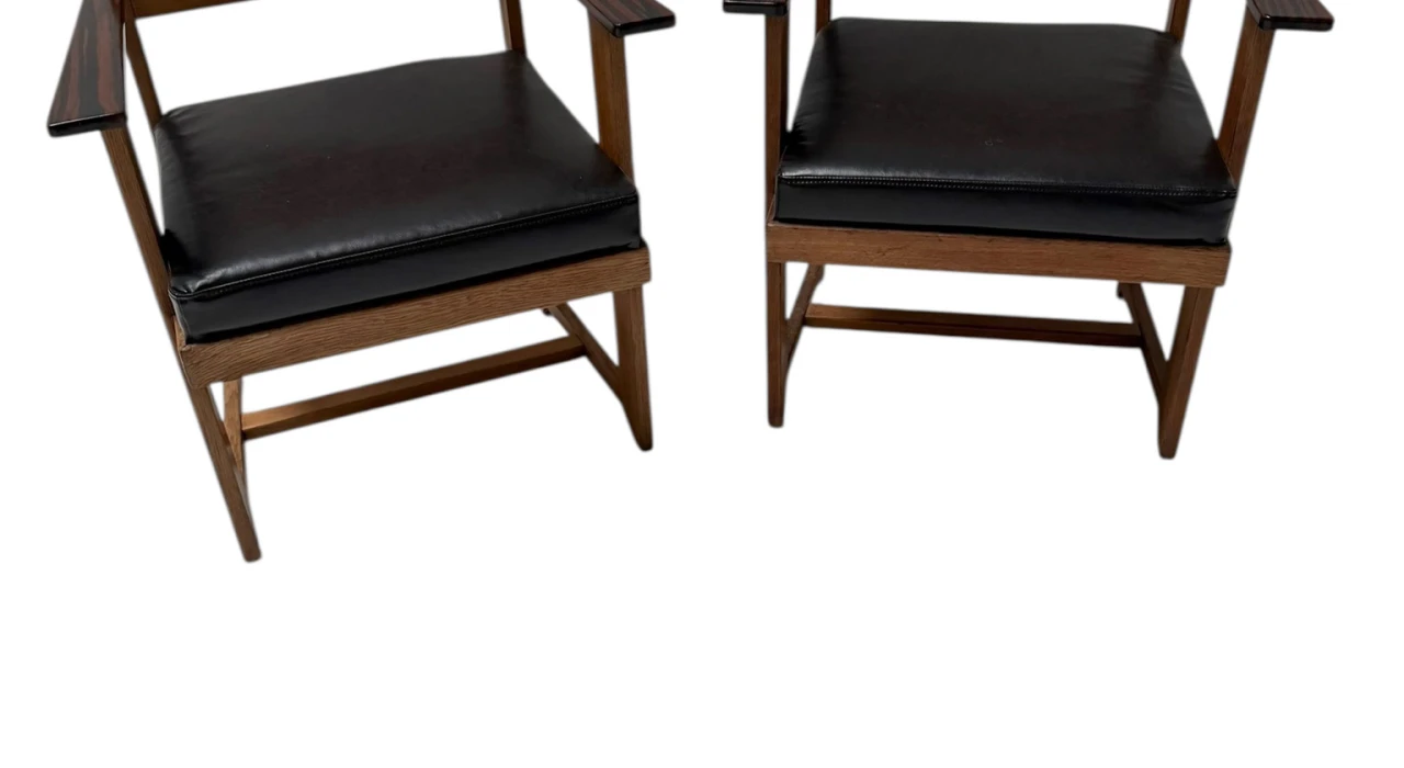 Two Art Deco Modernist Armchairs by Anton Lucas for N.V. Meubelkunst, 1920s